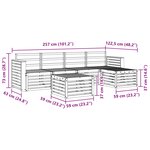 vidaXL Ensemble de canapés d'extérieur 6 pc Naturel