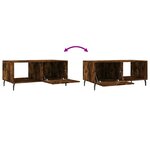 vidaXL Table basse chêne fumé 90x50x40 cm bois d'ingénierie