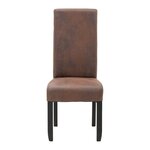Lot de deux chaises rembourrée 180 kg max surface d'assise de 44 5 x 44 cm coloris marron 14_0000095