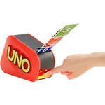 Mattel GXY75 - Uno extreme Jeu de société et de cartes avec distributeur aléatoire  sonore et lumineux
