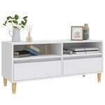vidaXL Meuble TV blanc 100x34 5x44 5 cm bois d'ingénierie