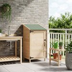 vidaXL Abri de jardin Naturel 59 x 56 x 113 5 cm Bois d'ingénierie