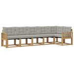 vidaXL Ensemble de canapés d'extérieur 6 pc Blanc et gris clair