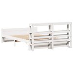 vidaXL Cadre de lit avec tête de lit sans matelas blanc 140x190 cm