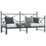 vidaXL Lit de jour avec gigogne sans matelas 80x200 cm acier