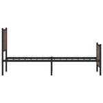 vidaXL Cadre de lit métal avec tête de lit et pied de lit 90x190 cm