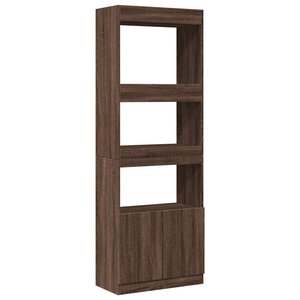 vidaXL Buffet haut 63x33x180 cm chêne marron bois d'ingénierie
