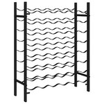 vidaXL Casier à bouteilles pour 48 bouteilles Noir Métal