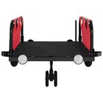 vidaXL Remorque de vélo rouge tissu oxford et fer