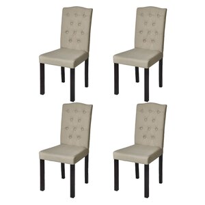 vidaXL Chaises à manger lot de 4 poil de chameau tissu