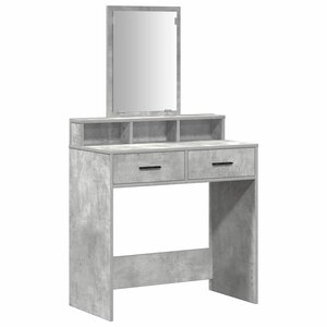 vidaXL Table de Toilette Gris béton 79 x 41 x 140 cm Bois d'ingénierie