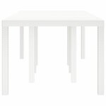 vidaXL Table de jardin pour repas Blanc 250 x 100 x 73 cm polyrotin