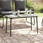 vidaXL Table de Jardin Noir 80 x 40 x 45 cm Poly rotin