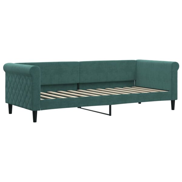 vidaXL Lit de repos sans matelas vert foncé 80x200 cm velours