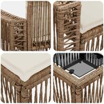 vidaXL Ensemble de canapé de jardin 12 Pièces Beige et blanc crème