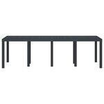 vidaXL Table de Jardin Anthracite 250 x 100 x 73 cm polyrotin