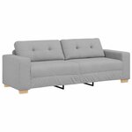 vidaXL Ensemble de Canapés avec coussin avec oreiller 3 Pièces Gris tissu