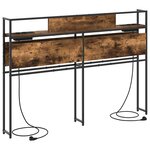 vidaXL Tête de lit de rangement Chêne fumé 150 cm Bois d'ingénierie