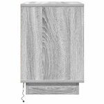 vidaXL Cabinet de chevet avec tiroir 2 Pièces Gris 50 x 34.5 x 50 cm.