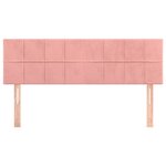 vidaXL Têtes de lit 2 Pièces Rose 72x5x78/88 cm Velours