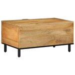 vidaXL Table basse marron 80x50x40 cm bois de manguier massif