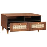 vidaXL Tables basses avec tiroir Marron 80 x 54 x 40 cm