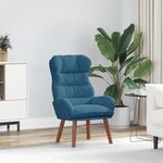 vidaXL Fauteuil Relaxant en Velours Bleu