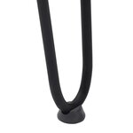 vidaXL Pieds en épingle à cheveux pour table basse 4 pièces Noir 42 cm Acier massif