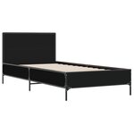 vidaXL Cadre de lit sans matelas noir 90x190 cm