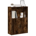 vidaXL Bibliothèque chêne fumé 60x24x85 cm bois d'ingénierie