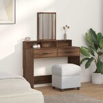vidaXL Coiffeuse Chêne marron 100 x 41 x 140 cm Bois d'ingénierie