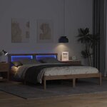 vidaXL Cadre de lit Marron 160 x 200 cm Bois massif en pin