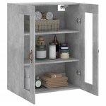 vidaXL Armoire murale gris béton 69 5x34x90 cm