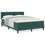 vidaXL Lit à ressorts avec matelas noir 100x200 cm en velours