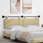vidaXL Tête de lit suspendue Gris Vert Clair Tissu en velours côtelé