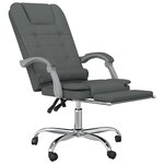 Fauteuil de massage inclinable de bureau informatique étude foncé tissu gris 02_0025389
