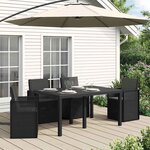 vidaXL Coussins de siège et de dos Polyester Anthracite 47 x 45 x 2 cm