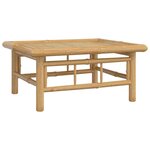 vidaXL Salon de jardin 12 Pièces avec coussins blanc crème bambou
