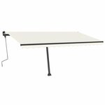 vidaXL Auvent manuel rétractable sur pied 400x350 cm Crème