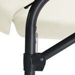 vidaXL Parasol d'extérieur avec mât en acier 300 cm blanc sable