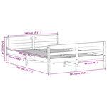 vidaXL Cadre de lit sans matelas blanc 140x200 cm bois de pin massif