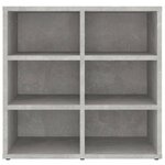 vidaXL Armoires à chaussures 2 Pièces Gris béton 52 5x30x50 cm