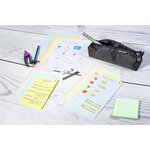 Étui de 100 fiches bristol quadrillé 5x5 perforé 125x200mm Couleurs assorties EXACOMPTA