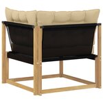 vidaXL Canapé d'angle extérieur Bois d'Acacia Massif Blanc