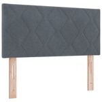 Lit box spring vidaXL avec matelas gris foncé 90x200 cm en velours