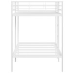 VidaXL Lit superposé sans matelas blanc 100x200 cm acier