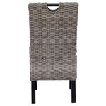 vidaXL Chaises à manger lot de 2 rotin Kubu bois de manguier
