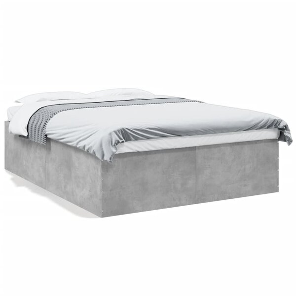 vidaXL Cadre de lit sans matelas gris béton 160x200 cm