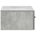 vidaXL Cabinet de chevet mural Gris béton 49 x 34 5 x 20 cm