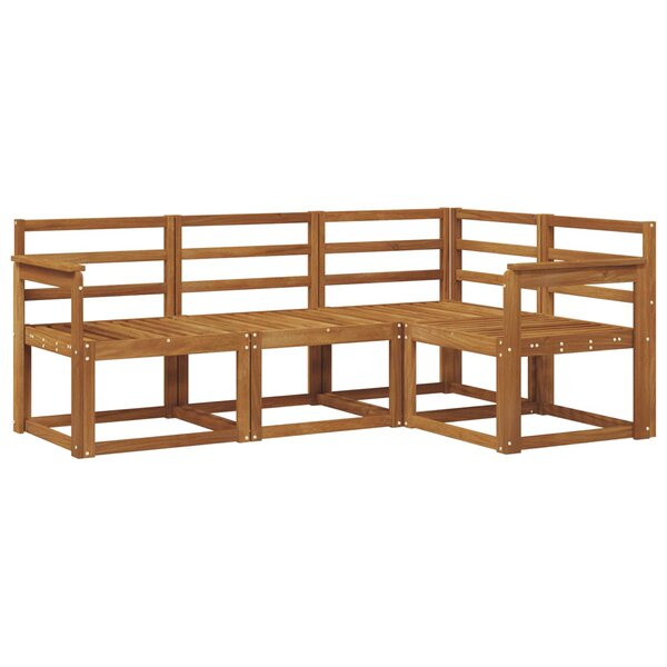 vidaXL Ensemble de canapés d'extérieur 4 pc Naturel